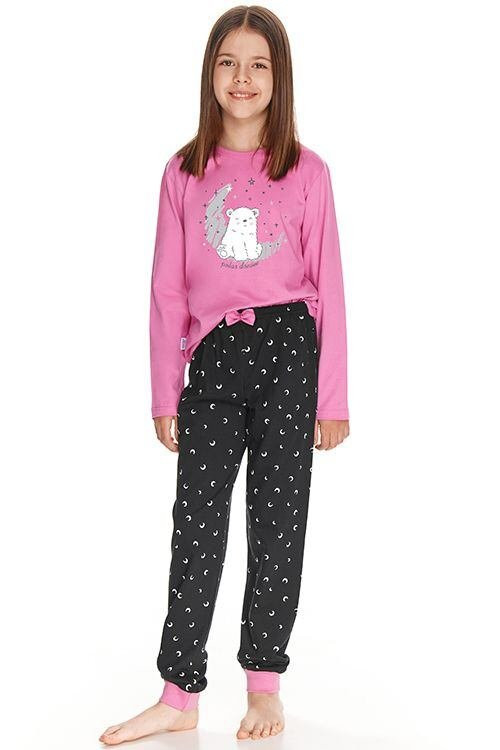Dívčí pyžamo Suzan růžové s medvědem růžová 116