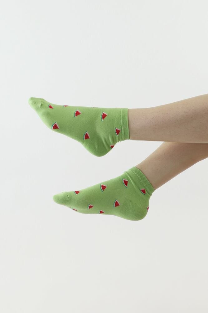 Zábavné ponožky 889 zelené s melouny zelená 38/41