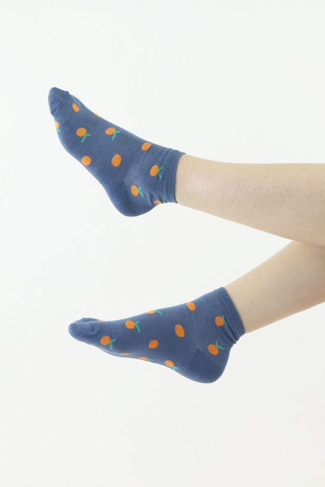 Veselé ponožky 889 modré s pomeranči modrá 38/41