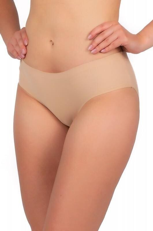 Bezešvé kalhotky Maxi Bikini béžové Béžová XL
