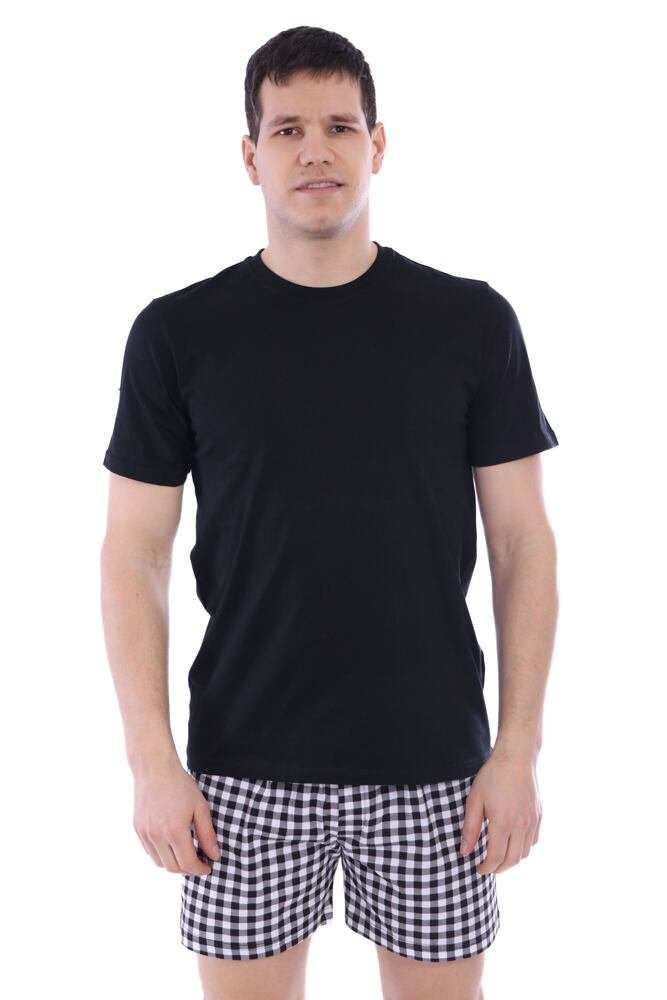 Pánské bavlněné tričko Basic černé černá M