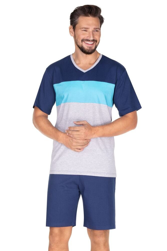 Pánské pyžamo Rodrigo modré modrá XL