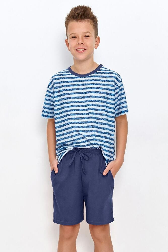 Chlapecké pyžamo pro starší Noah modré s pruhy modrá 158
