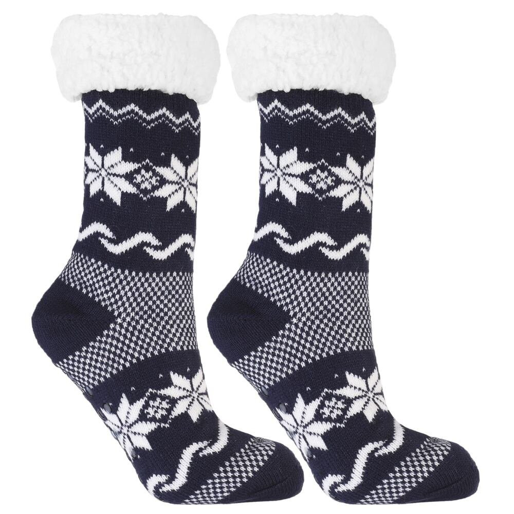 Hřejivé ponožky Nordic winter II tmavě modré modrá UNI