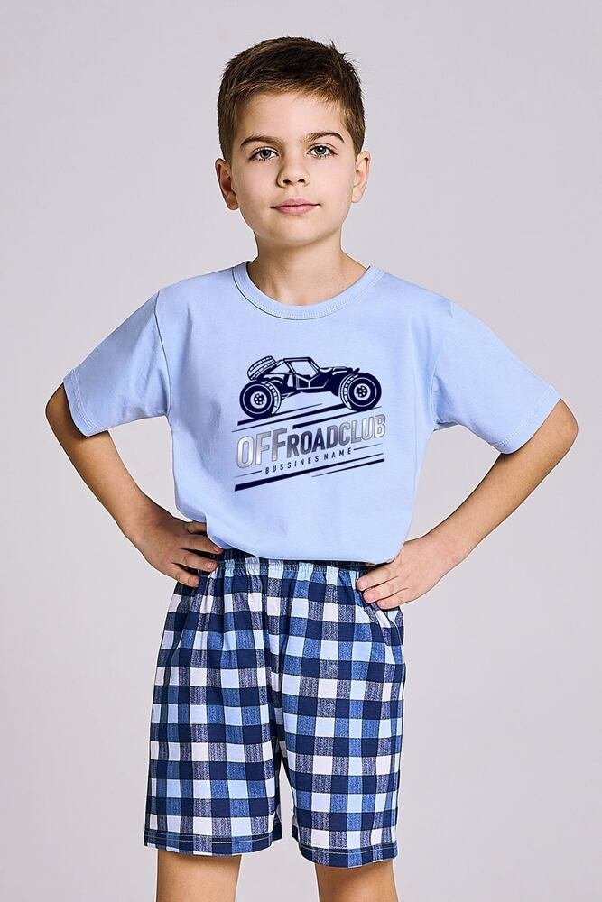 Chlapecké pyžamo Owen modré s terénním vozidlem modrá 122