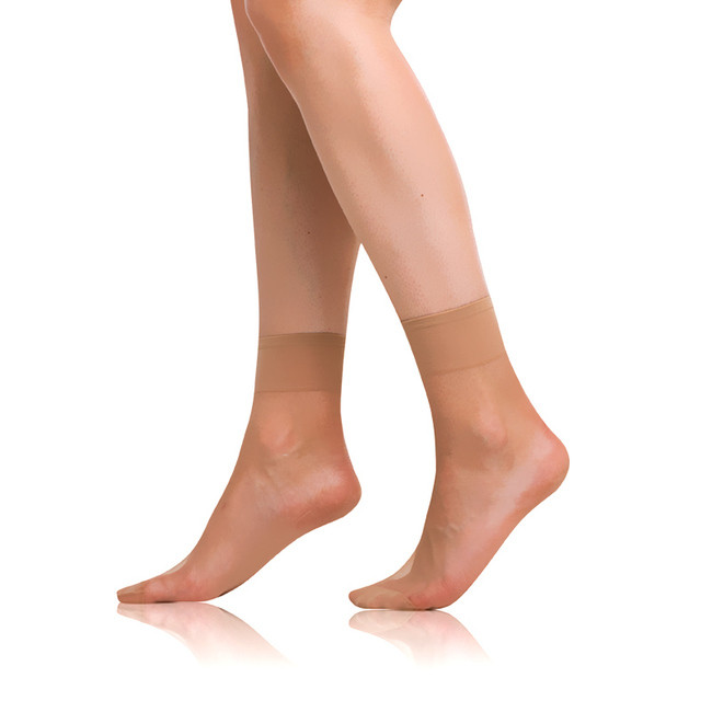 Silonkové matné ponožky 2 páry DIE PASST SOCKS 20 DEN - BELLINDA - almond UNI