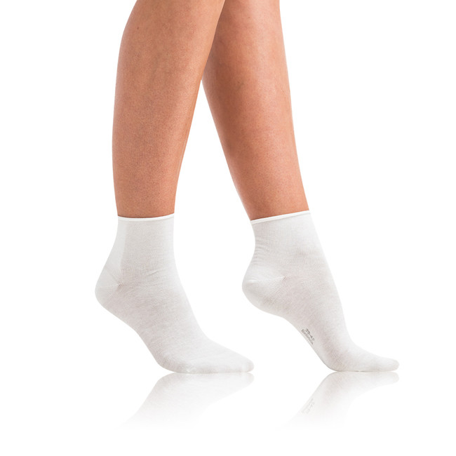 Dámské ponožky z bio bavlny s netlačícím lemem GREEN ECOSMART COMFORT SOCKS - BELLINDA - bílá 35 - 38