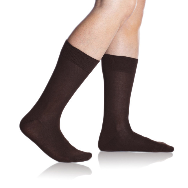 Bambusové klasické pánské ponožky BAMBUS COMFORT SOCKS - BELLINDA - hnědá 39 - 42