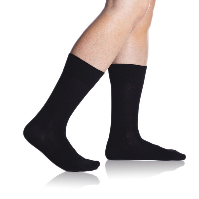 Bambusové klasické pánské ponožky BAMBUS COMFORT SOCKS - BELLINDA - černá 43 - 46