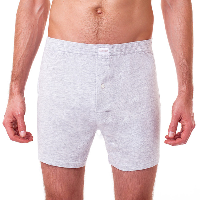 Volné pánské bavlněné boxerky COTTON BOXER - BELLINDA - šedá XL