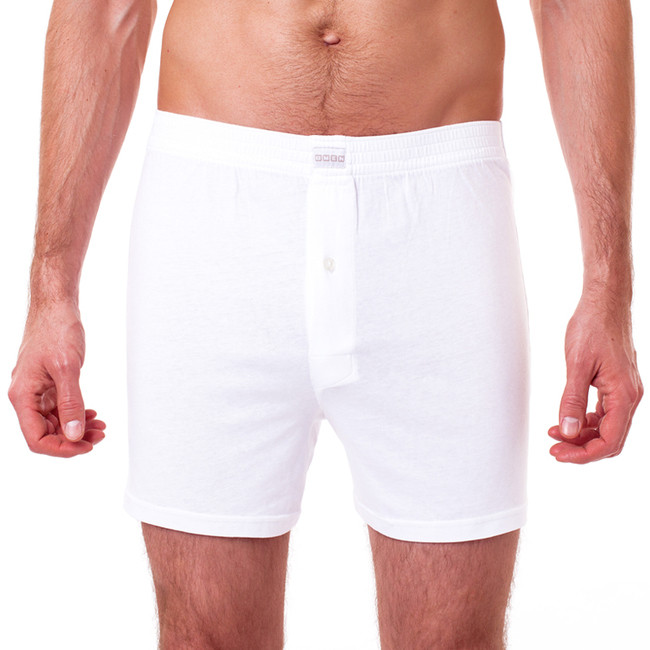 Volné pánské bavlněné boxerky COTTON BOXER - BELLINDA - bílá M