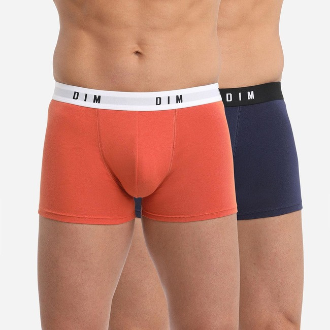 Pánské boxerky 2 ks DIM BOXER ORIGINAL 2x - DIM - oranžová XL