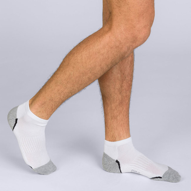 Pánské sportovní ponožky 3 páry DIM SPORT IN-SHOE 3x - DIM SPORT - bílá 39 - 42