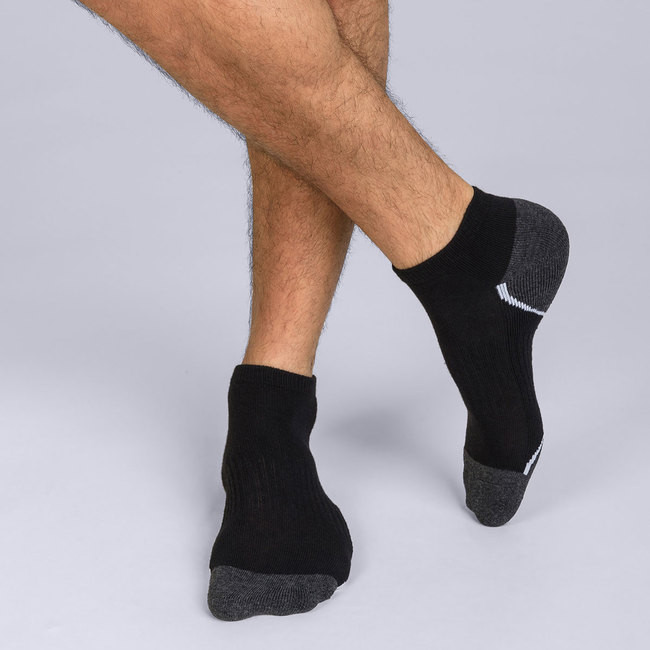 Pánské sportovní ponožky 3 páry DIM SPORT IN-SHOE 3x - DIM SPORT - černá 39 - 42