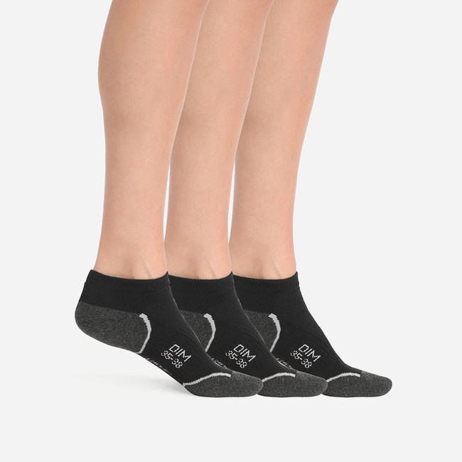 Dámské sportovní ponožky 3 páry DIM SPORT IN-SHOE 3x - DIM SPORT - černá 35 - 38