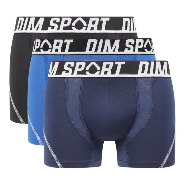 Pánské sportovní boxerky 3 ks DIM SPORT MICROFIBRE BOXER 3x - DIM SPORT - černá L