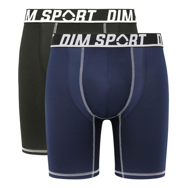 Pánské sportovní boxerky 2 ks DIM SPORT LONG BOXER 2x - DIM SPORT - černá M