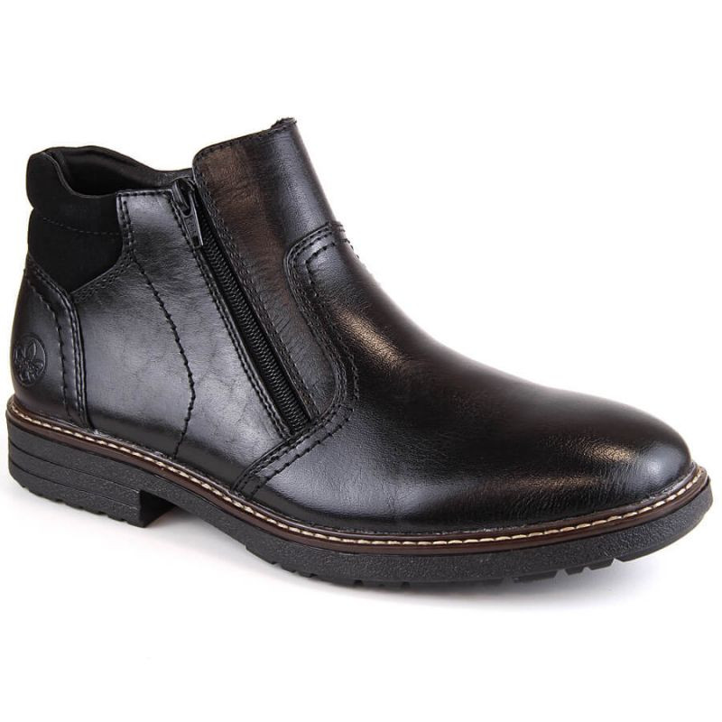 Pánské kožené vysoké boty M RKR621 černé - Rieker 44