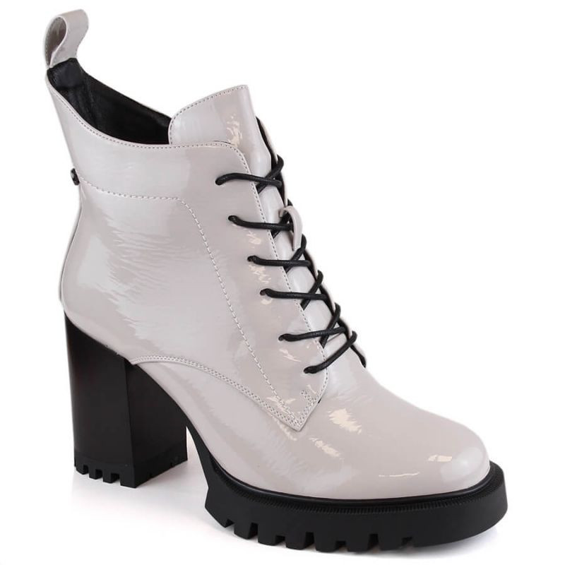 Zateplené boty na podpatku D&A S.Barski Premium Collection W OLI234A šedá 41