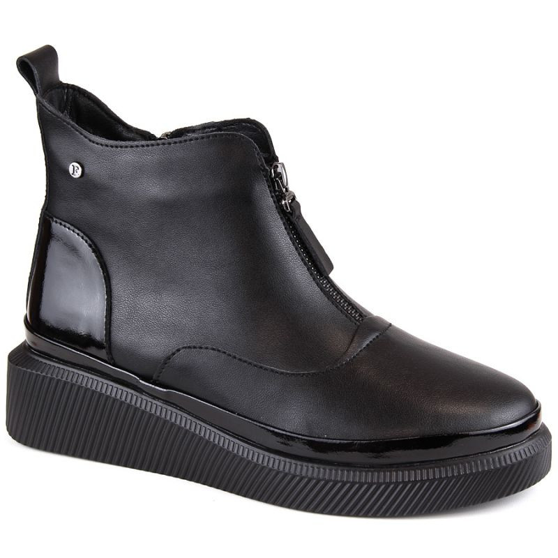 Filippo zateplené kožené boty na zip W PAW483 černé 36