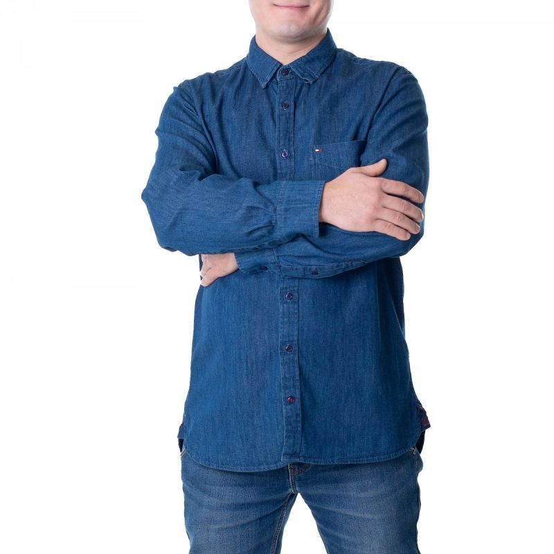 Tommy Hilfiger Džínová košile z organické bavlny M MW0MWI0956-447 pánské S