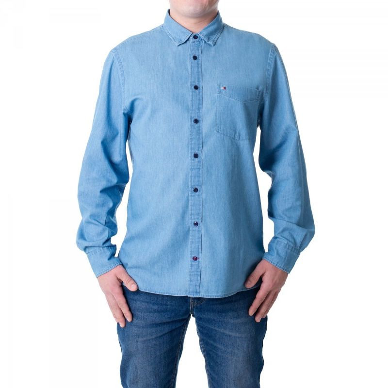 Tommy Hilfiger Džínová košile z organické bavlny M MW0MWI0956-IAO pánské M