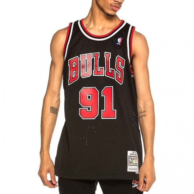 Mitchell & Ness Chicago Bulls NBA Swingman Alternate Jersey Bulls 97 Dennis Rodman SMJYGS18152-CBUBLCK97DRD Pánské oblečení L