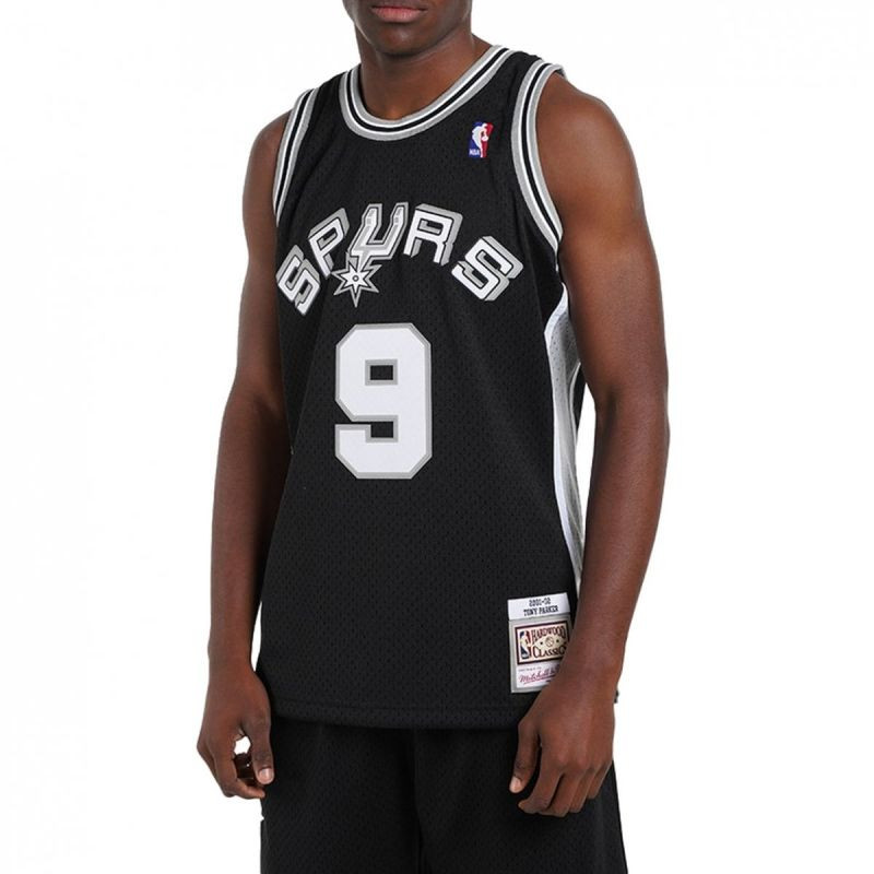 Mitchell & Ness San Antonio Spurs NBA Swingman Jersey Spurs 2001 Tony Parker M SMJYLG19018-SASBLCK01TPA pánské XL