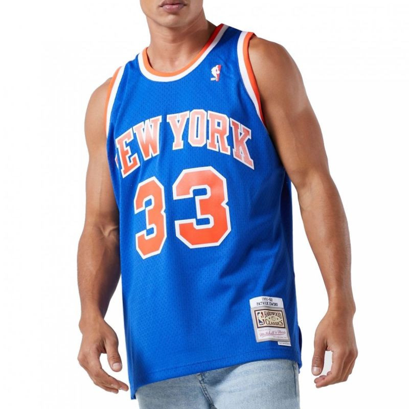 Mitchell & Ness pánský dres NBA Swingman New York Knicks Patric Ewing SMJYGS18186-NYKROYA91PEW XXL