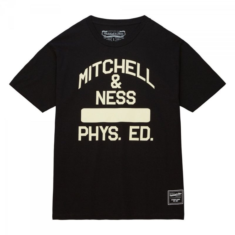 Značkové tričko Mitchell & Ness Phys Ed M BMTR5545-MNNYYPPPBLCK L