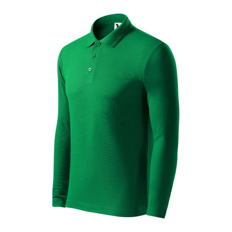 Malfini Pique Polo LS M MLI-22116 trávově zelené pánské polo tričko XL