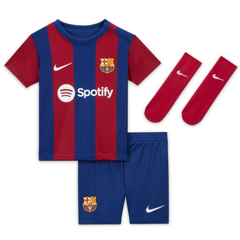 Nike FC Barcelona 2023/24 Home Jr fotbalový set DX2815-456 dětské 80-85 cm