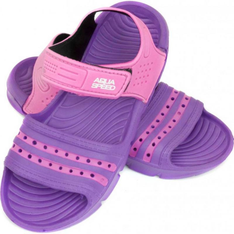 Kulaté sandály Aqua-speed Noli ve fialové a růžové barvě.93 34
