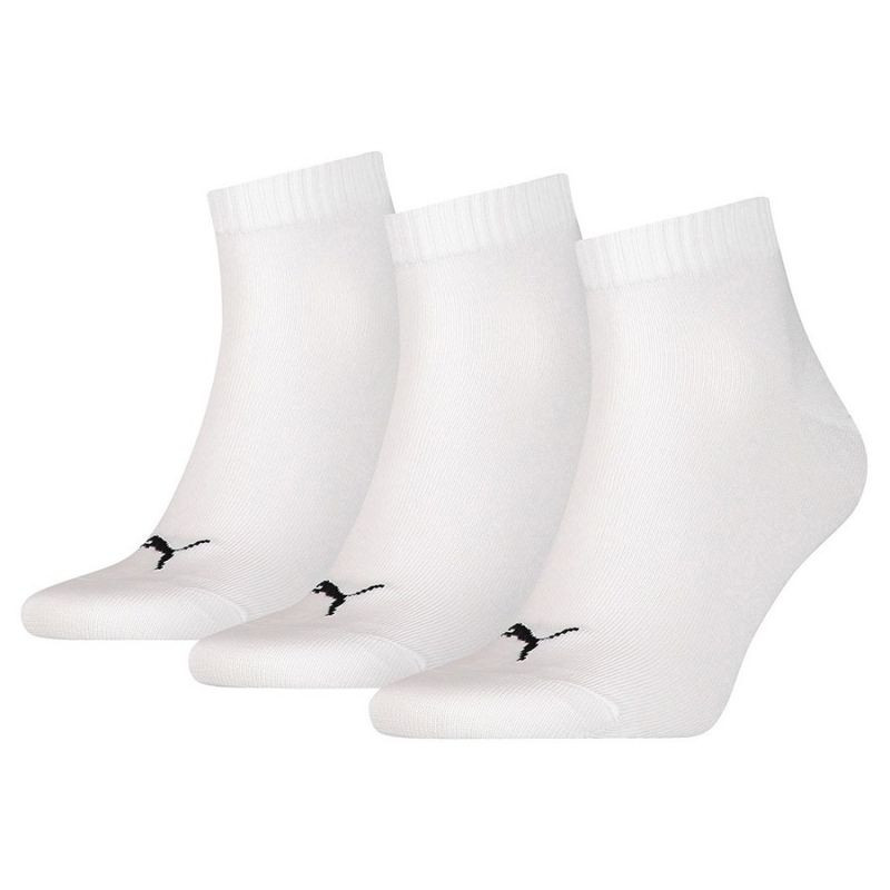 Unisex ponožky Quarter Plain 3Pack 906978 33 White - Puma 39-42