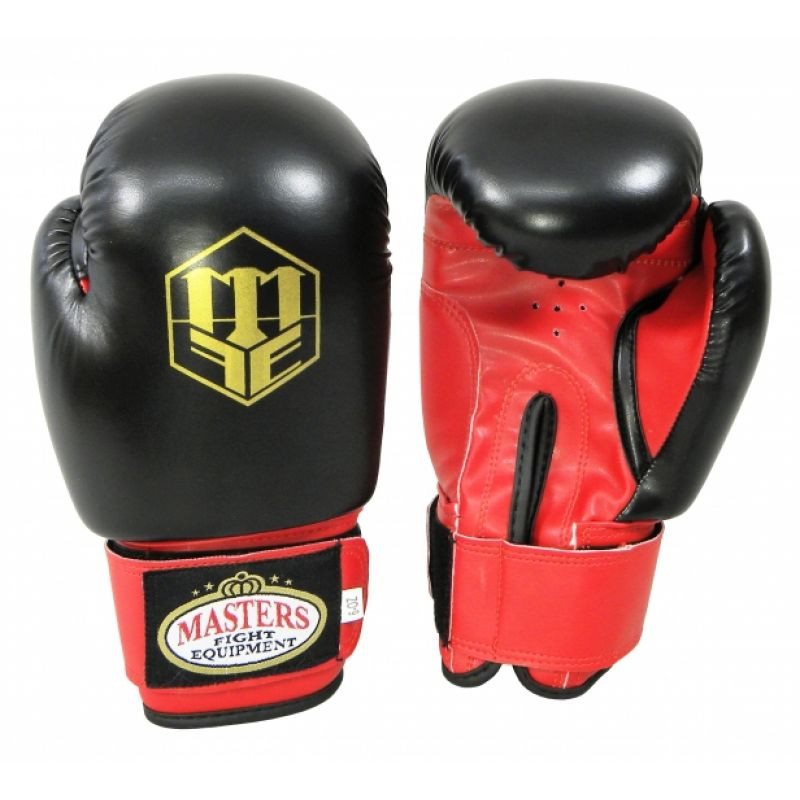 Boxerské rukavice - RPU-2A 01152-0302 - MASTERS černá a červená + 12 oz