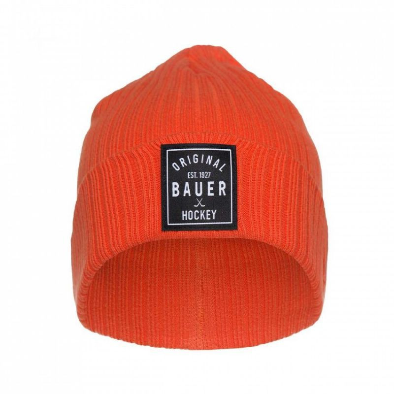 Zimní čepice Bauer Tricot Jr 1057396 oranžová