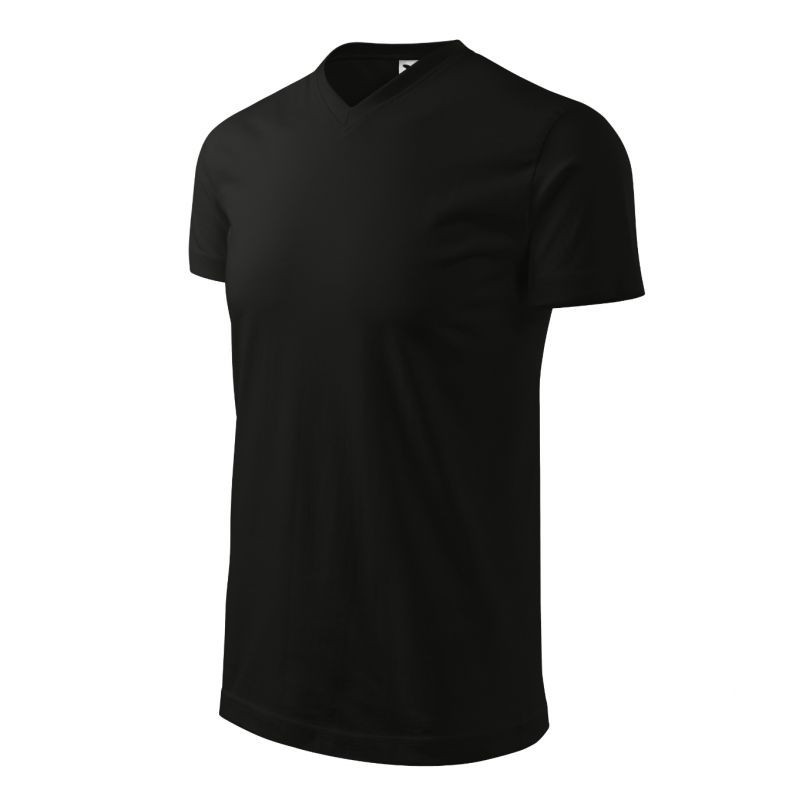 Mafini Těžké tričko s výstřihem do V M MLI-11101 černá XL