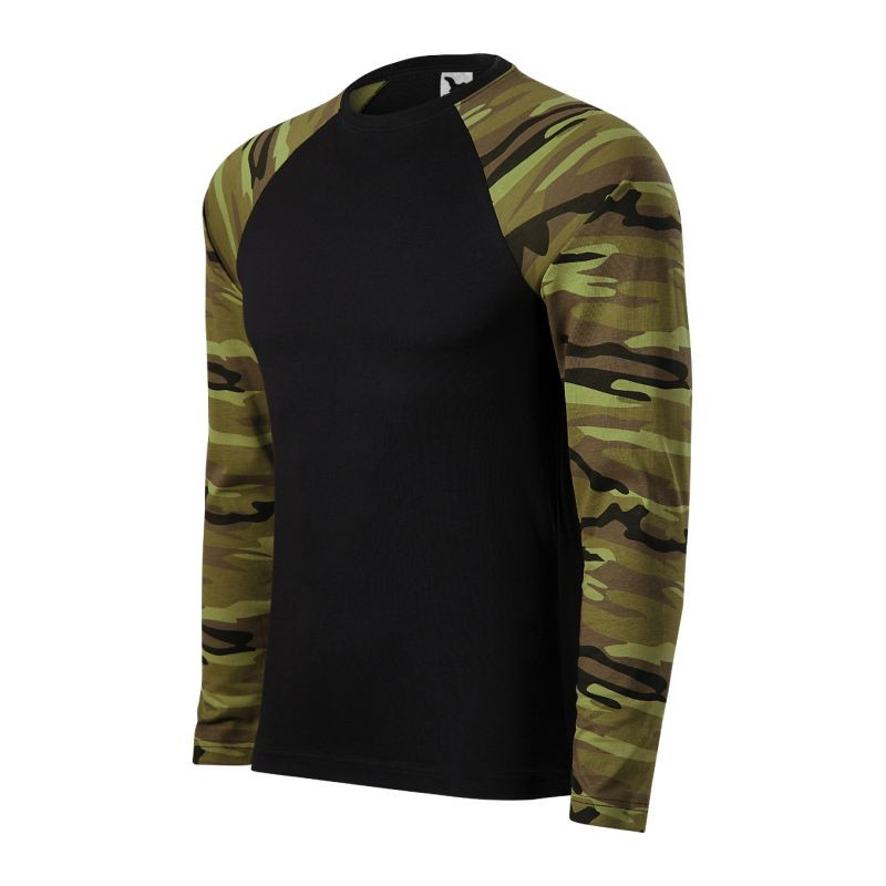Tričko Malfini Camouflage LS M MLI-16634 camouflage green pánské XL