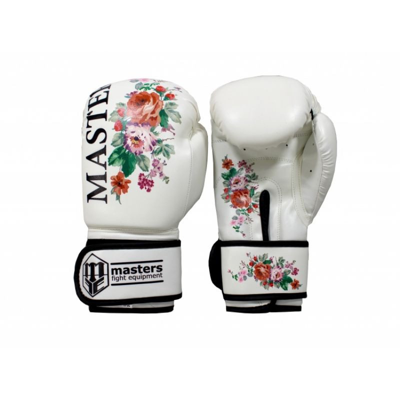 Boxerské rukavice MASTERS RPU-FLOWER černá + 10 oz