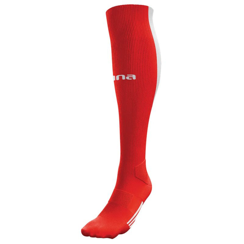 Červenobílé ponožky Duro 0A875F - Zina Senior