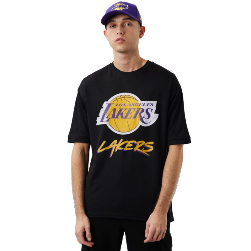 Pánské tričko NBA Los Angeles Lakers Script M M Mesh Tee M 60284737 - New Era L