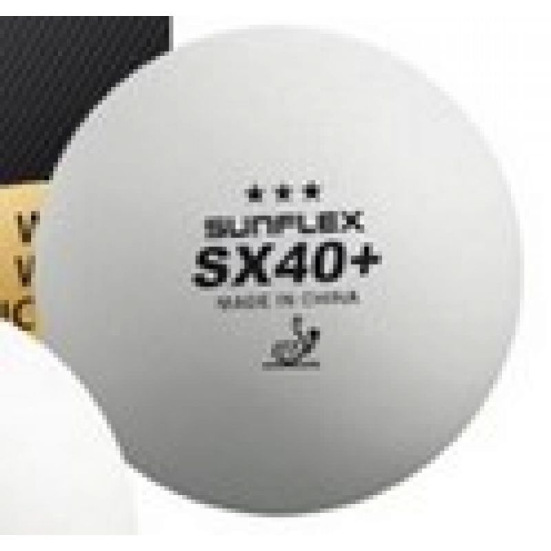 Míček na stolní tenis Sunflex *** 3 ks. S33306 bílá