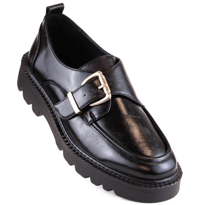 Vinceza W JAN237A černé boty na platformě s přezkou 37