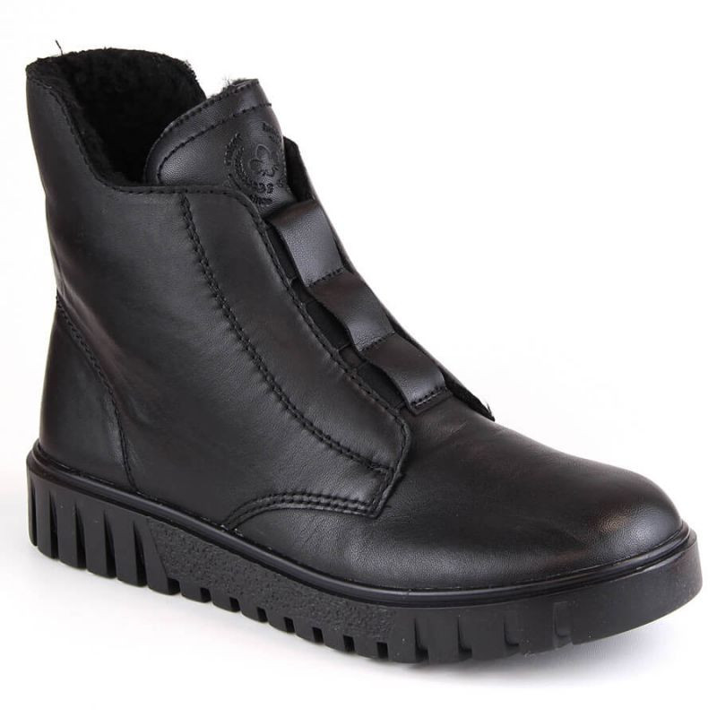Pohodlné zateplené kožené boty Rieker W RKR619 black 36