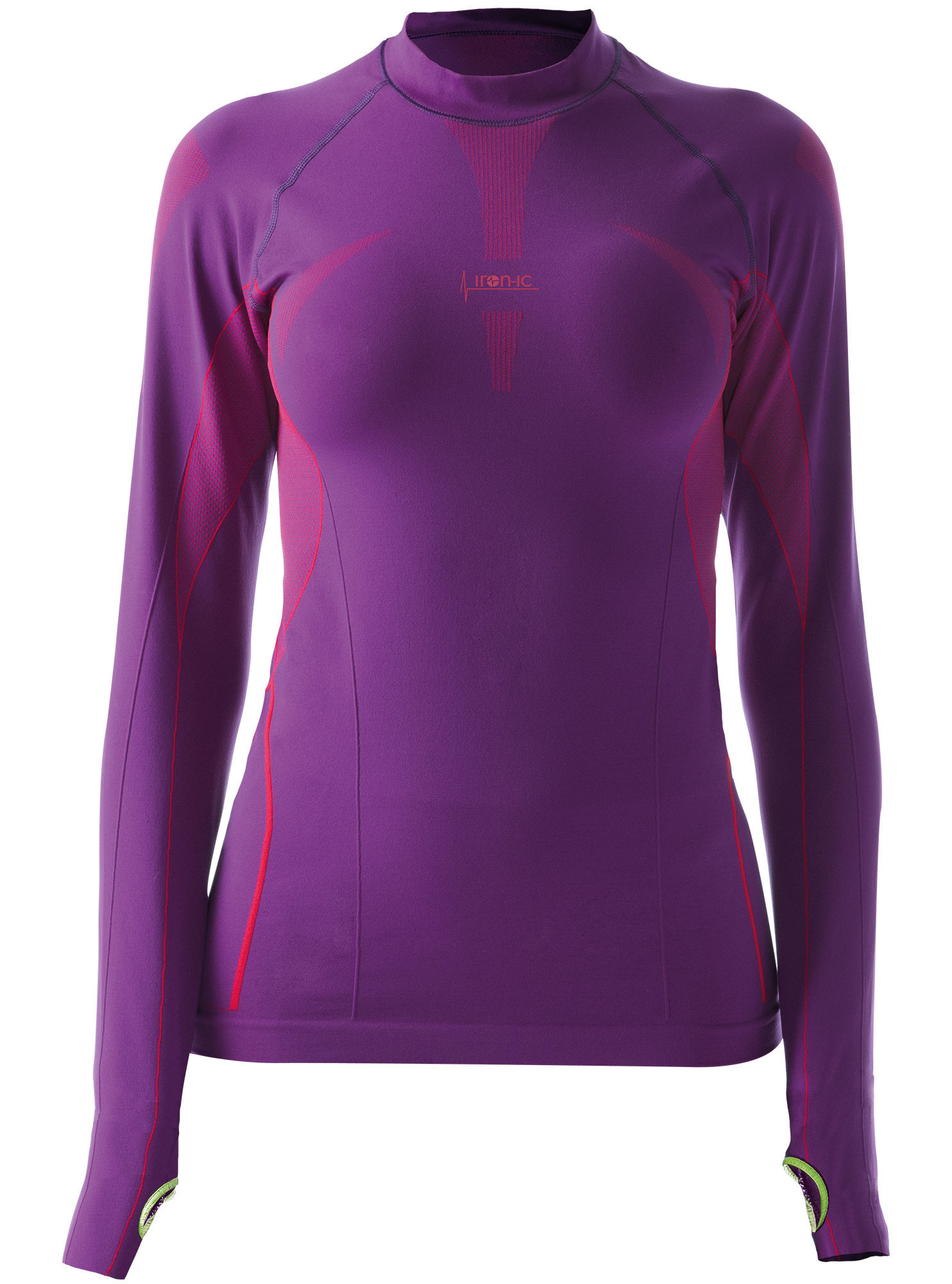 Dámské sportovní tričko s dlouhým rukávem IRON-IC - fialová Barva: Violet NY, Velikost: L/XL