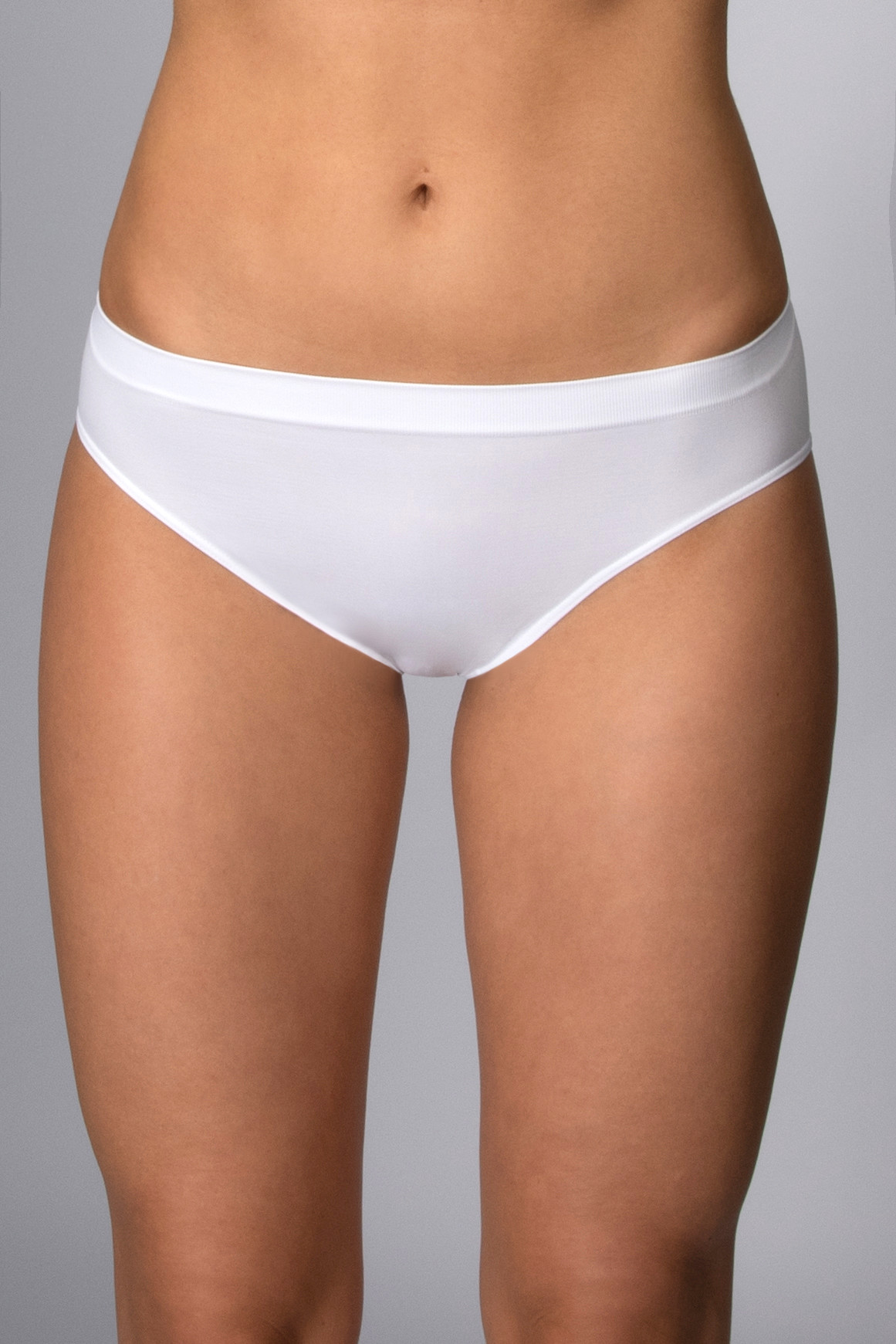 Kalhotky klasické bezešvé Slip midi Intimidea Barva: Bílá, velikost S/M