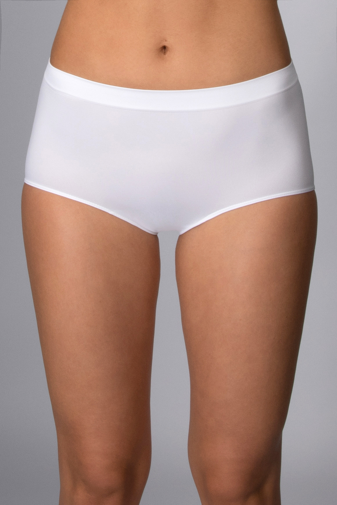 Kalhotky s vyšším pasem bezešvé Culotte Intimidea Barva: Bílá, velikost L/XL
