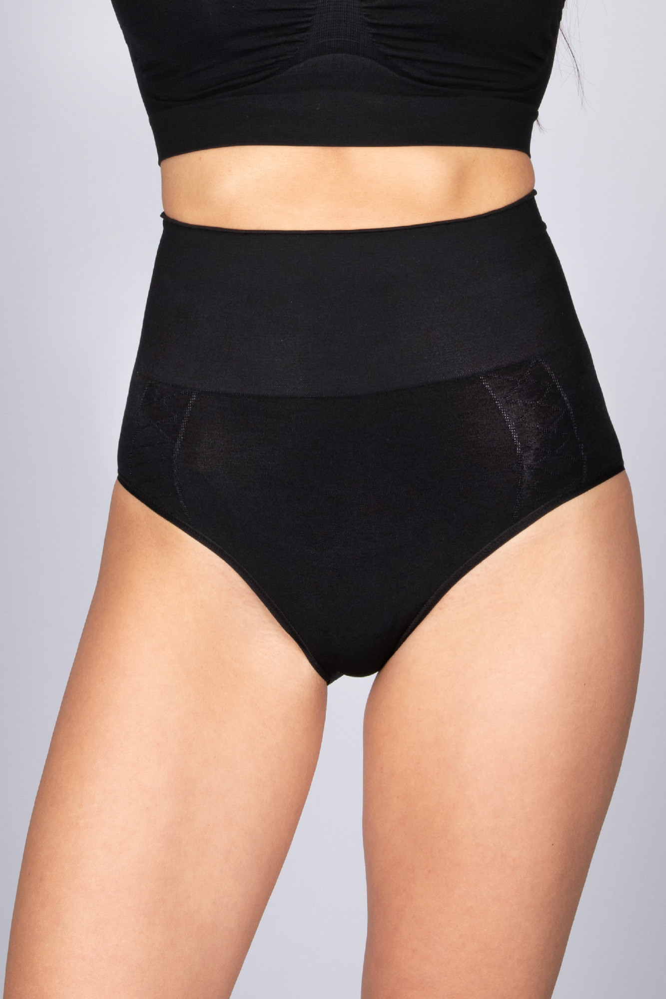 Kalhotky stahovací s vysokým pasem bezešvé Slip Bodyeffect Oro Barva: Černá, Velikost M/L