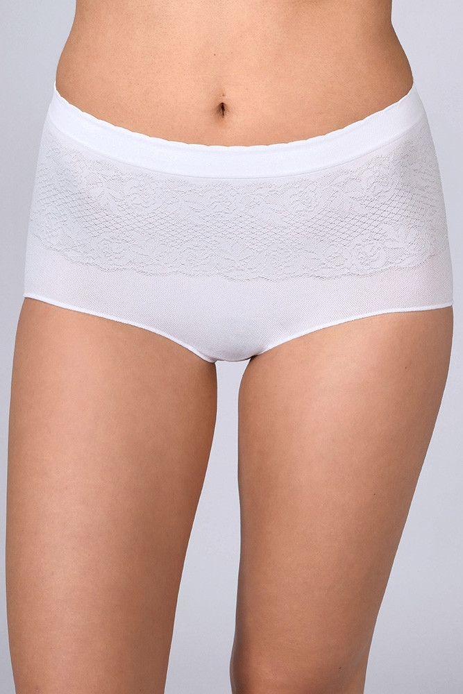 Kalhotky s vyšším pasem bezešvé Culotte Setificato Light Intimidea Barva: Bílá, velikost L/XL