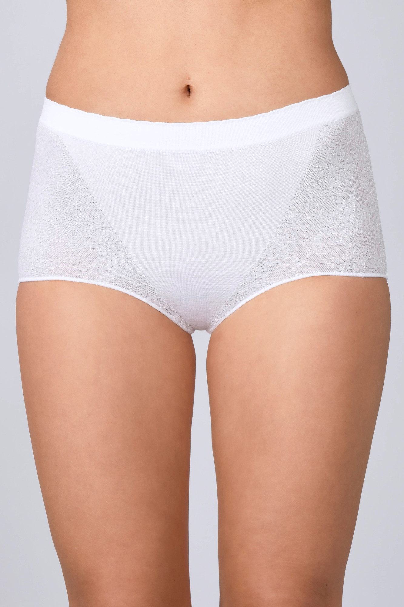 Kalhotky s vyšším pasem bezešvé Culotte Setificato Daily Intimidea Barva: Bílá, velikost S/M